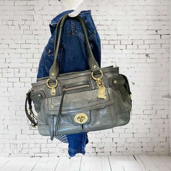 Coach Hampton Lindsay Shoulder Bag Satchel HTF - Picture 4 of 15